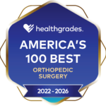 Healthgrades America's 100 Best badge for orthopedic surgery for 2022-2026