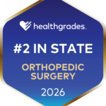 Healthgrades #2 in state badge for orthopedic surgery for 2026